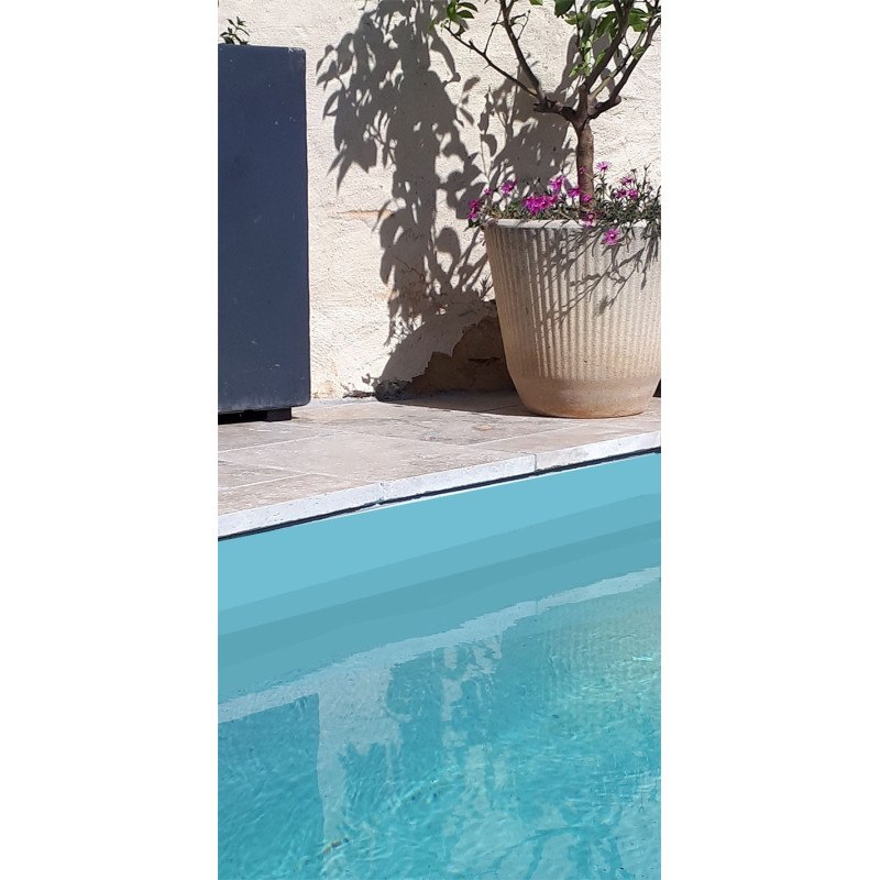 Frise autocollante unie piscine 14 cm sur 25m