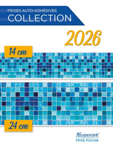 Frise autocollante Oceane piscine 14 ou 24 cm sur 5m