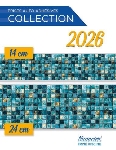 Frise autocollante Lagoon piscine 14 ou 24 cm sur 5m
