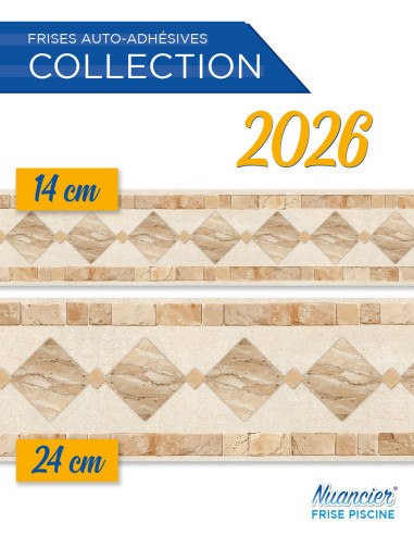 Frise autocollante Arena piscine 14 ou 24 cm sur 5m