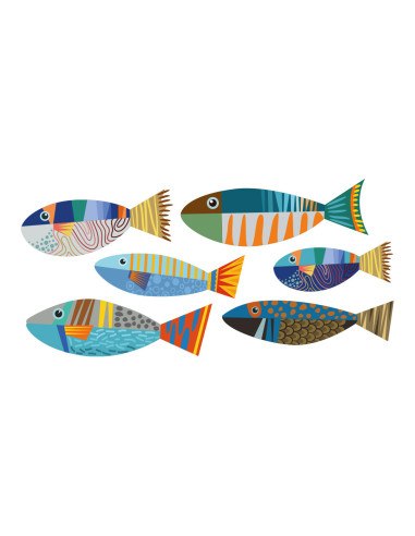 Décoration autocollante Chromys fond de piscine