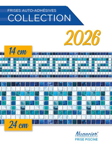 Poseidone greyline adesivo - Fregio per piscine