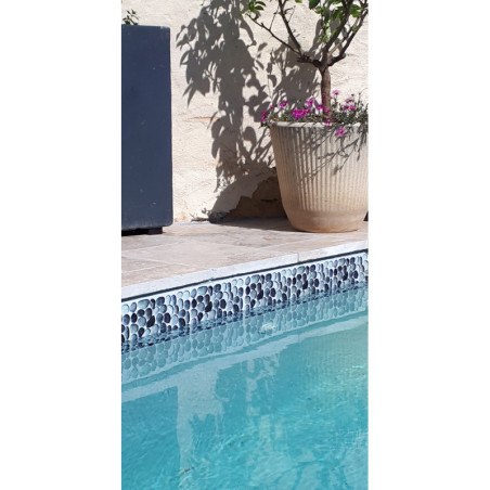 Adhesive Pool Border White Shingle
