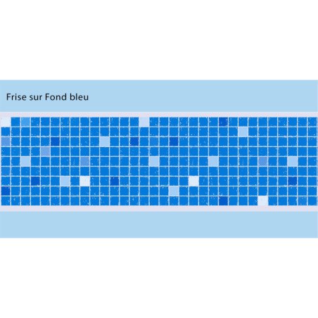 Adhesive Pool Border Blue Mosaïque