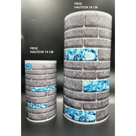 Frise autocollante Greyline blue piscine 14 ou 24 cm sur 5m