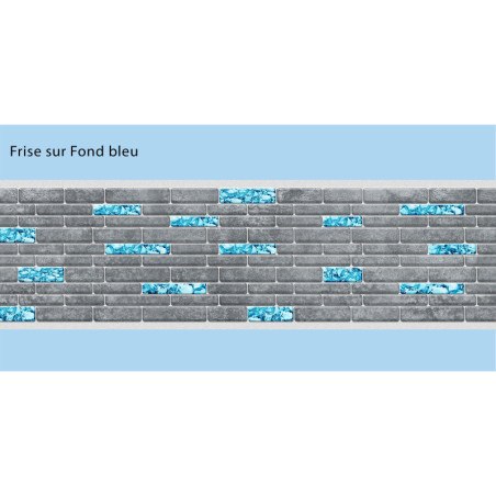 Adhesive Pool Border blue greyline - swimming pool frieze