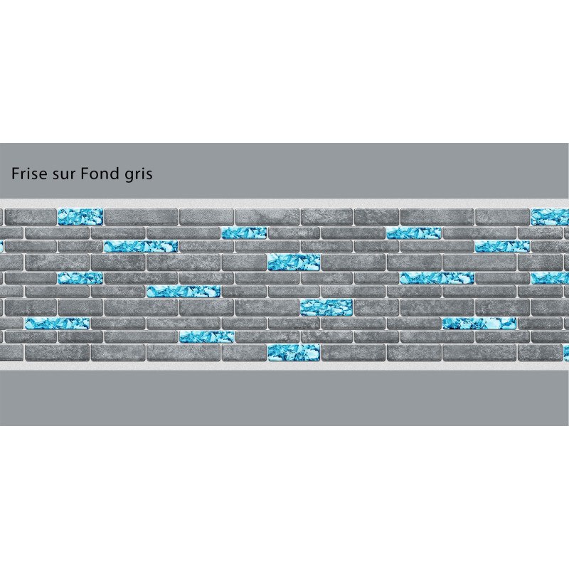Adhesive Pool Border blue greyline - swimming pool frieze